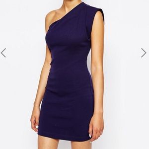 America Apparel bodycon asymmetrical dress